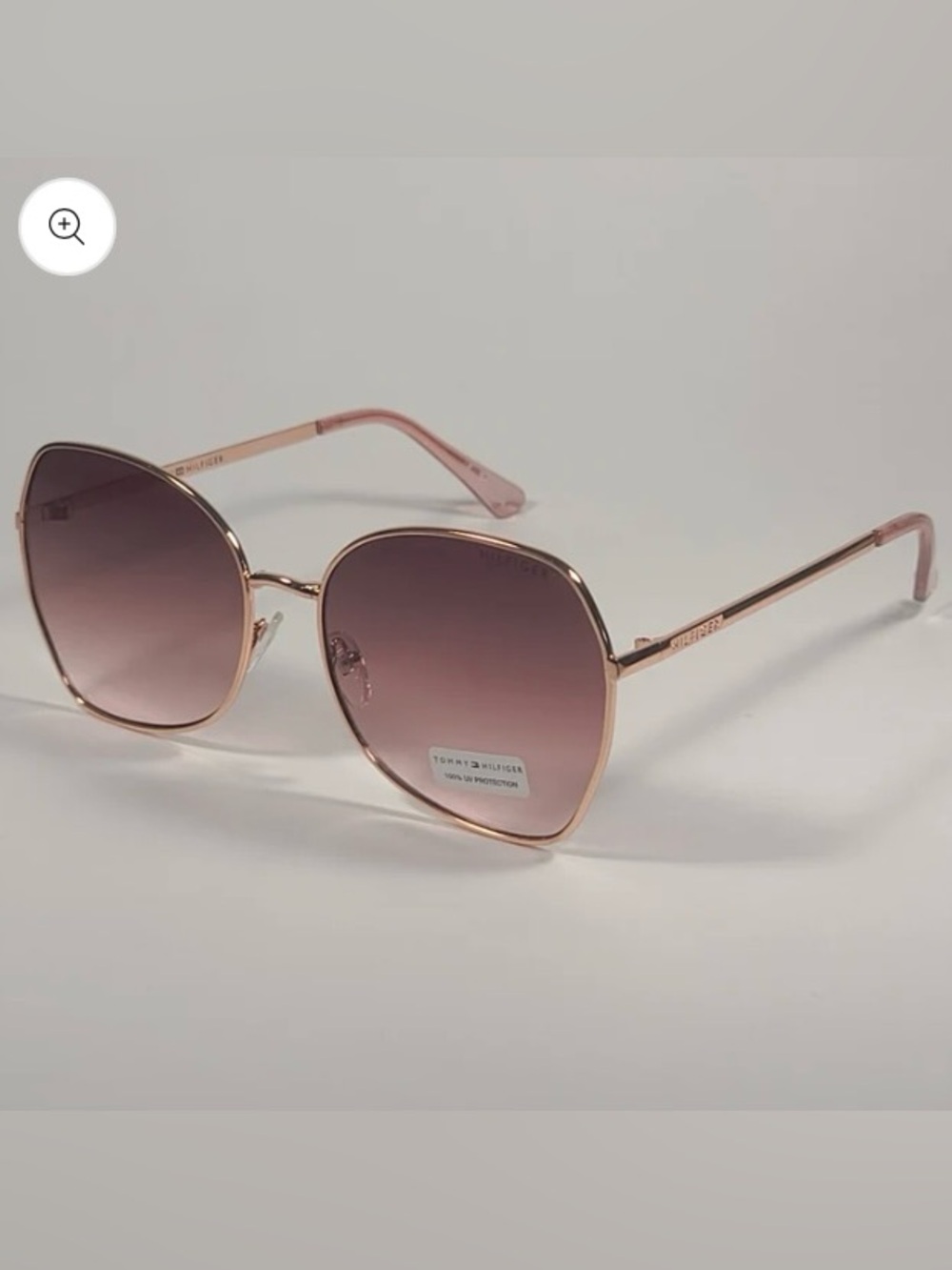 Tommy Hilfiger Butterfly Sunglasses Rose Gold Brown Gradient Lens DUA WM OL564
